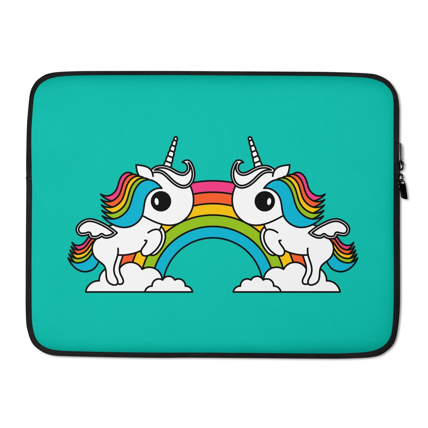 Laptop Sleeve - UNIQUE mint - Unicorns and rainbows