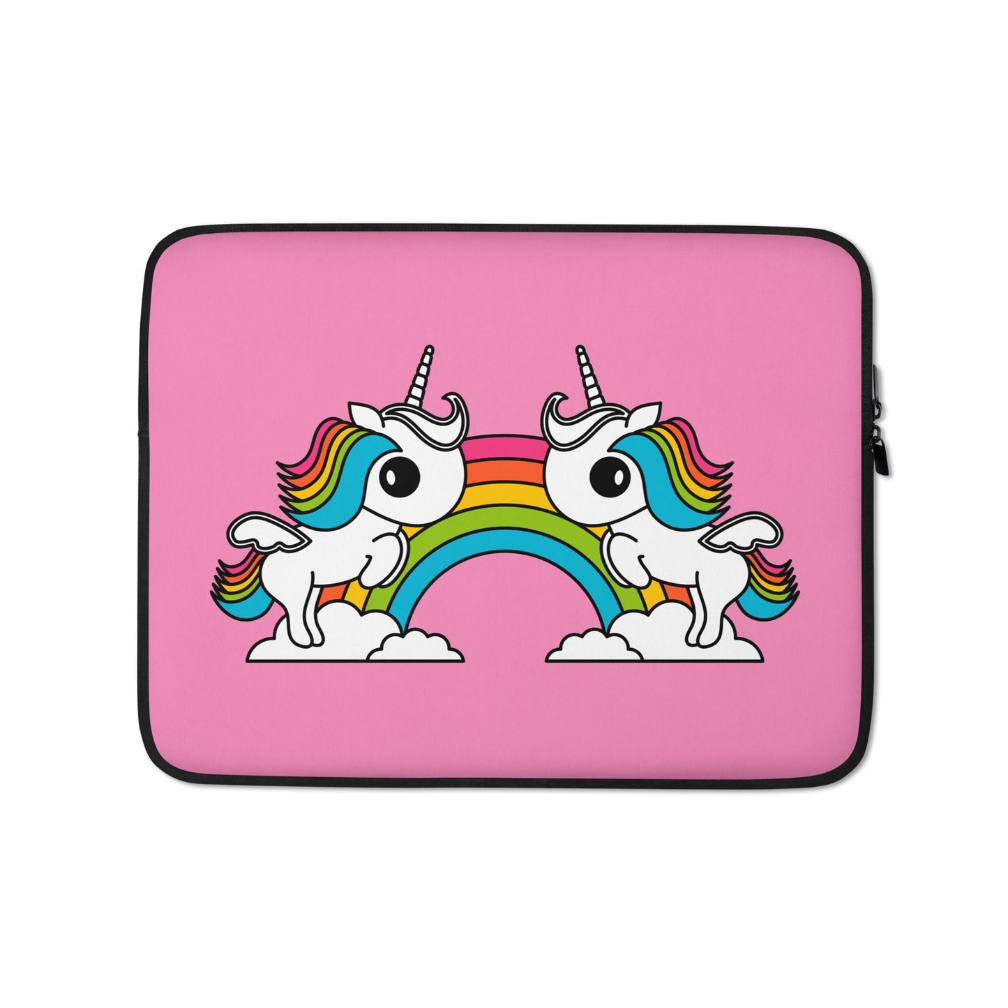 Laptop Sleeve - UNIQUE pink - Unicorns and rainbows
