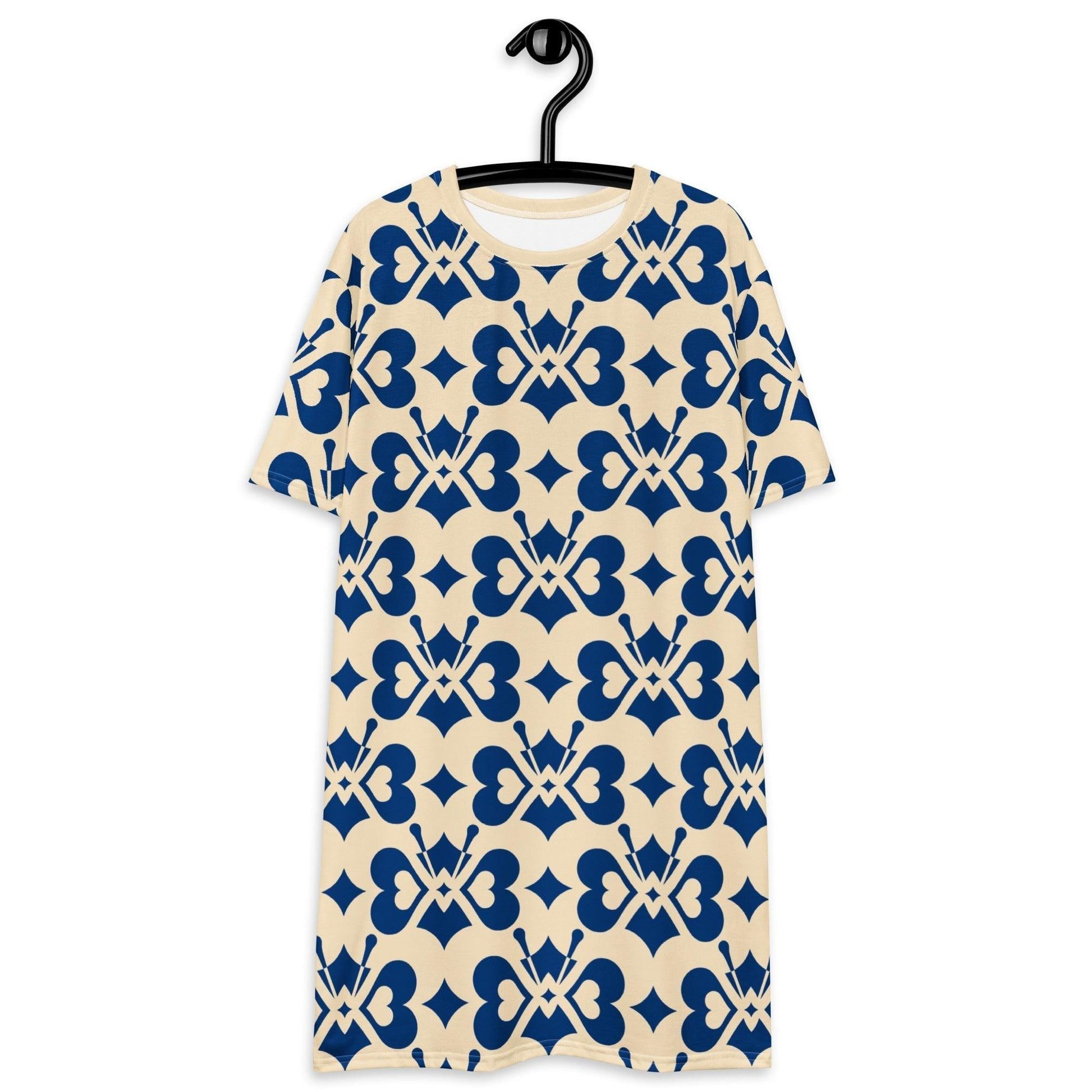 T-Shirt Dress - LOVE BUTTERFLY bluelight