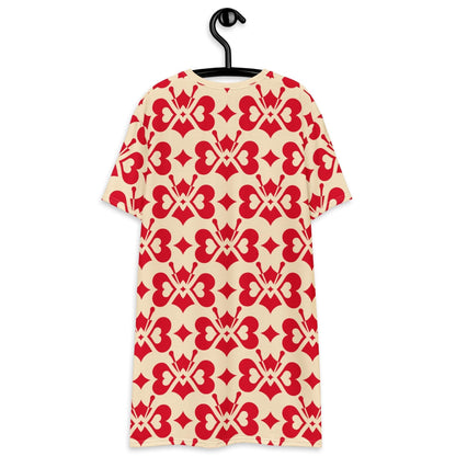 T-Shirt Dress - LOVE BUTTERFLY redlight