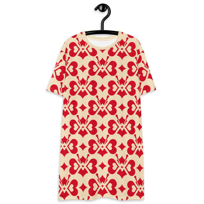 T-Shirt Dress - LOVE BUTTERFLY redlight