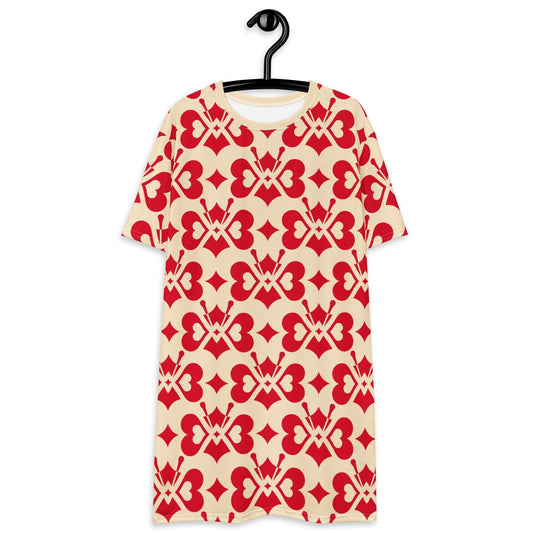 T-Shirt Dress - LOVE BUTTERFLY redlight