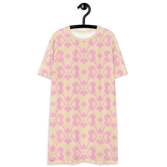 T-Shirt Dress - LOVE BUTTERFLY tenderpink