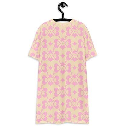 T-Shirt Dress - LOVE BUTTERFLY tenderpink