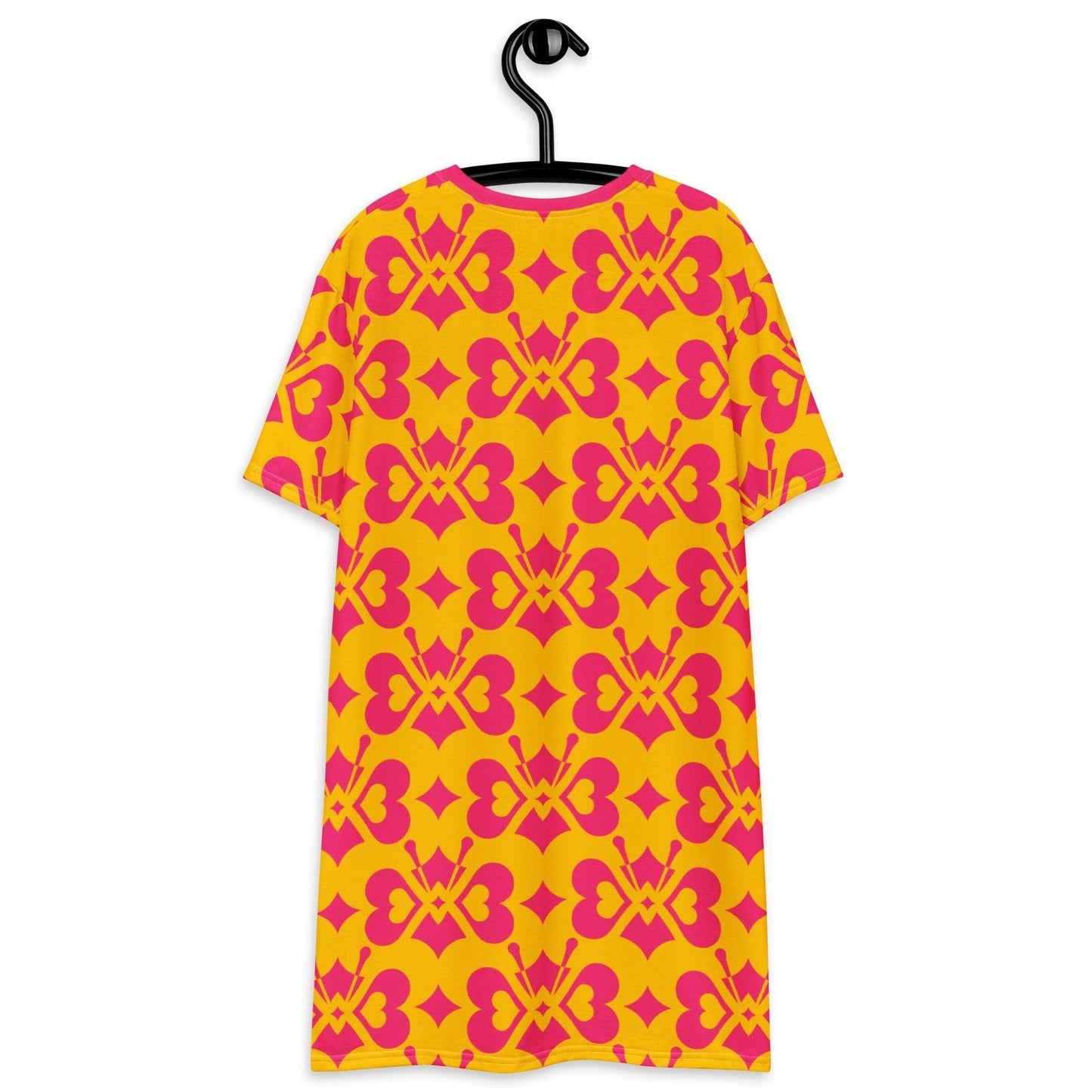 T-shirt dress - LOVE BUTTERFLY yellow pink - Graphic butterfly print