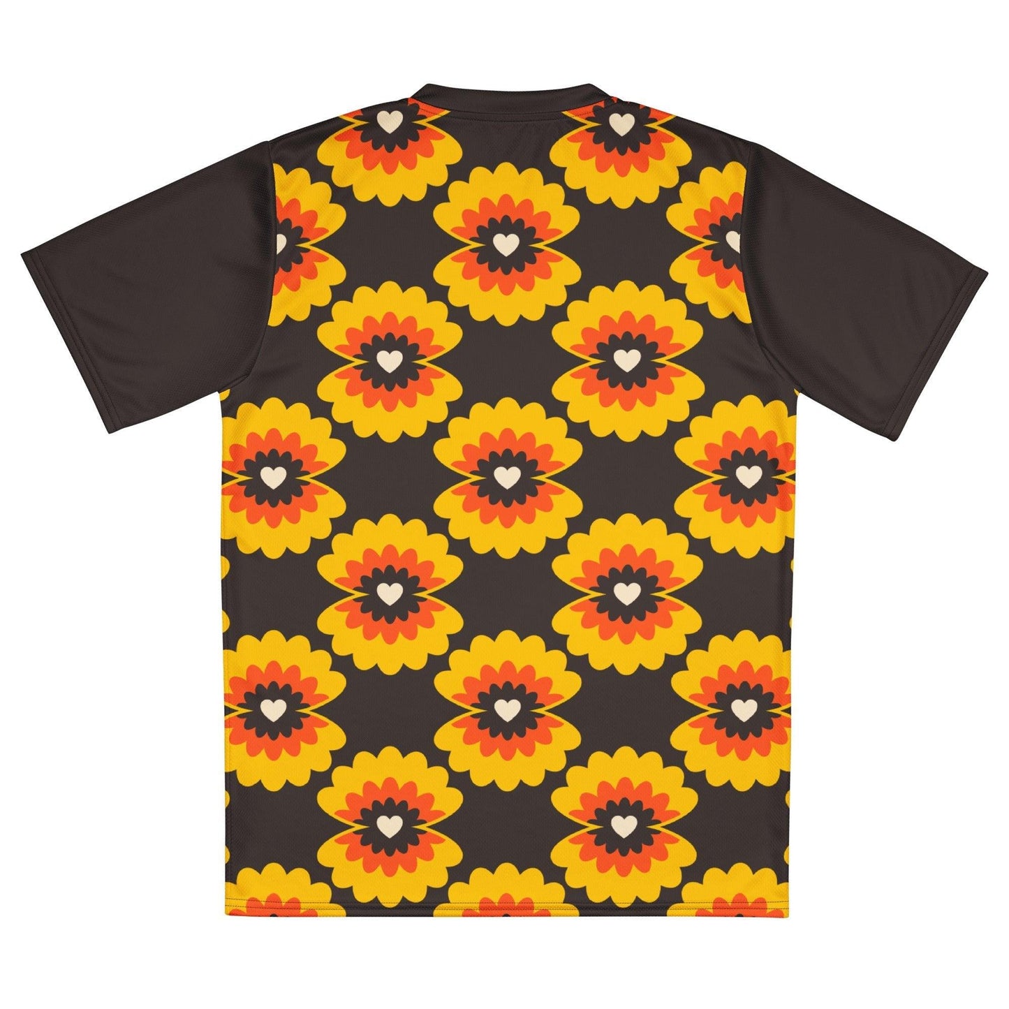Sports Jersey - LOVE PEARL orange brown - Pearls and hearts print