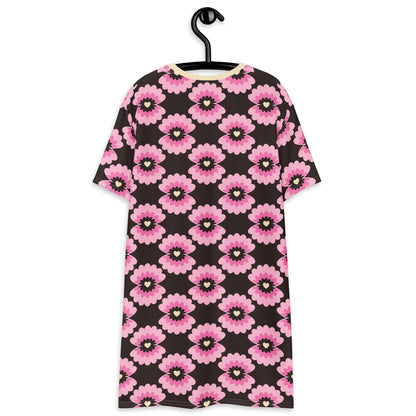 T-Shirt Dress - LOVE PEARL pink brown