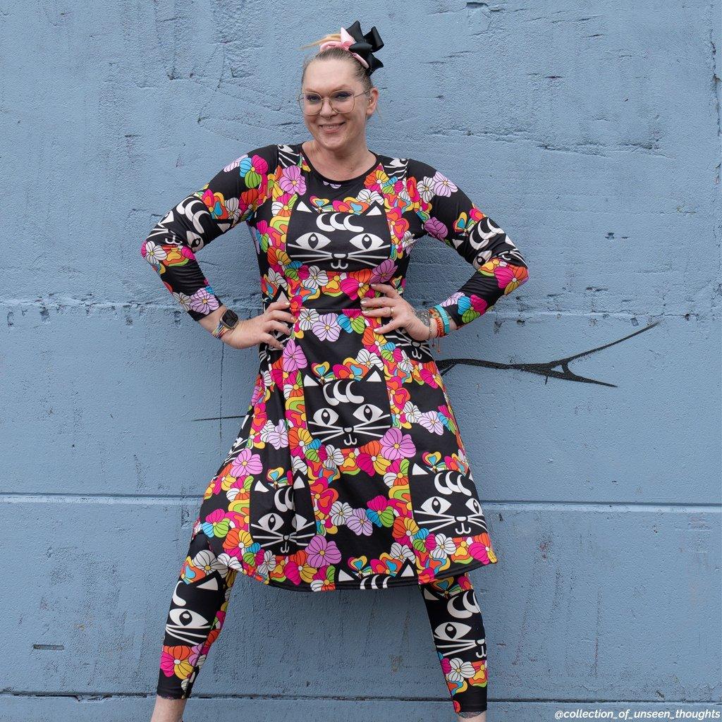 Midi Dress - MAGICAT black