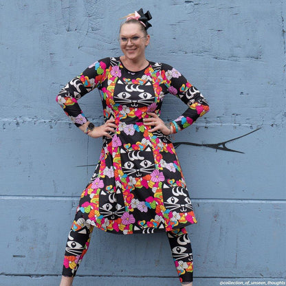 Midi Dress - MAGICAT black