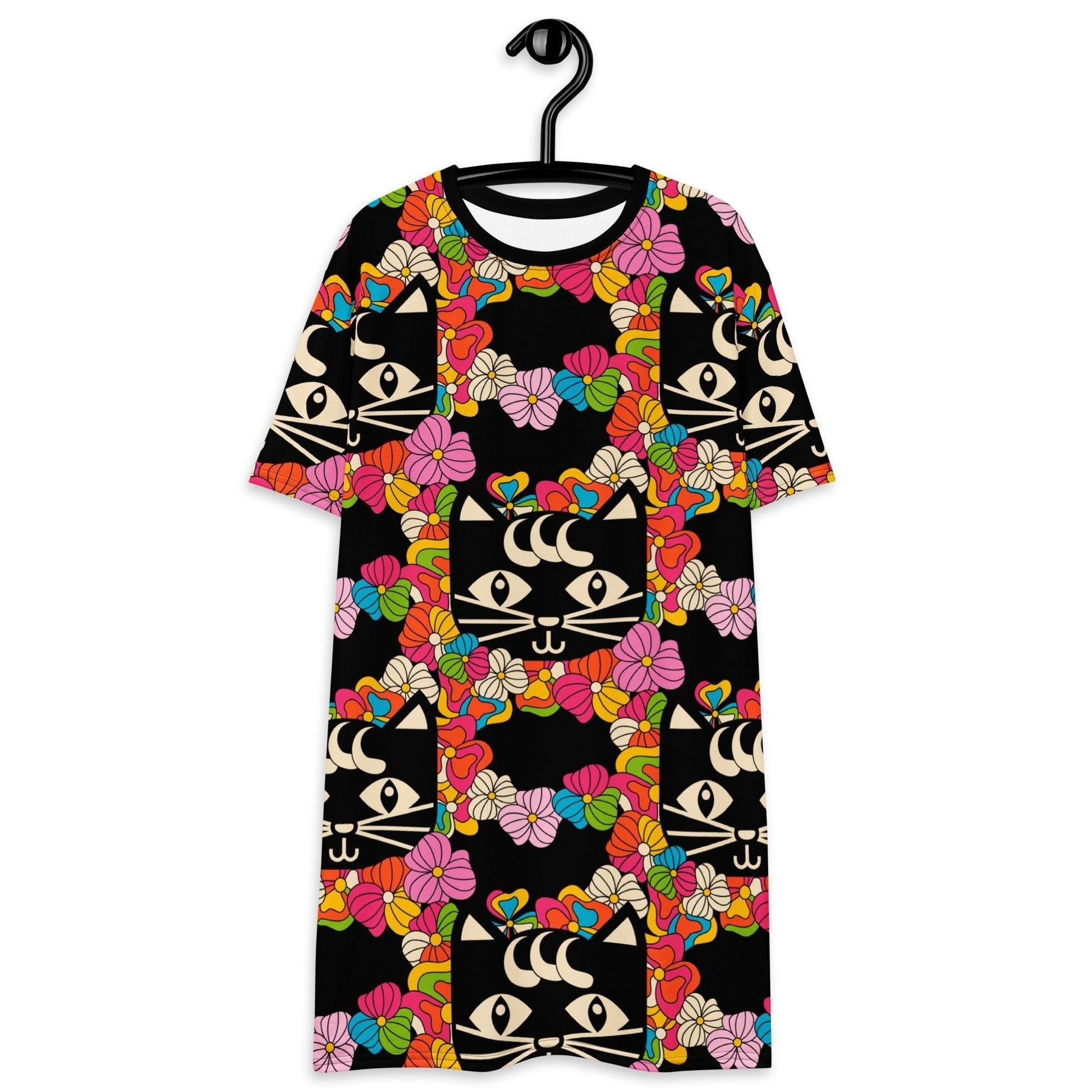 T-Shirt Dress - MAGICAT black