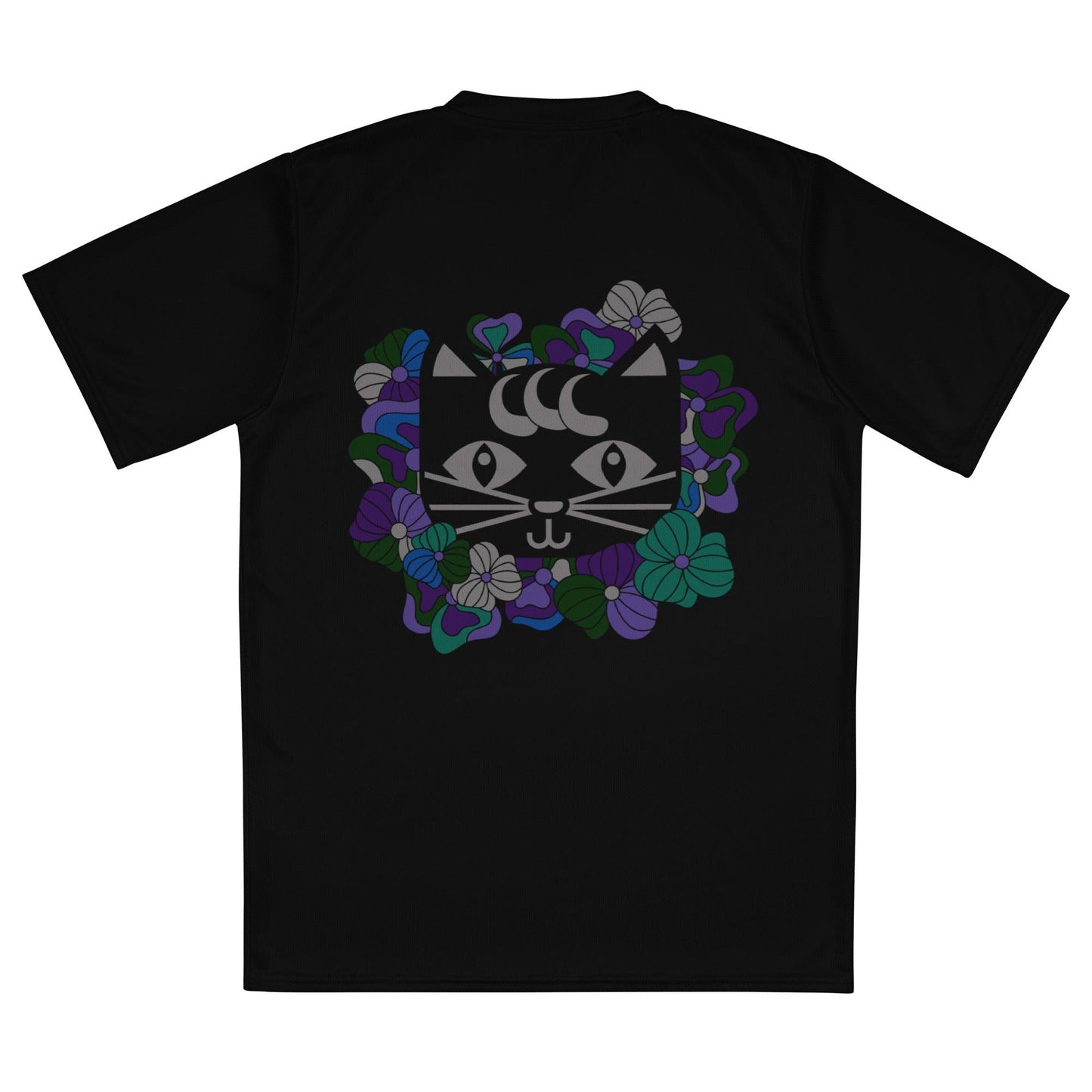 Sports Jersey - MAGICAT mystic (cat) - Black cats and flowers print