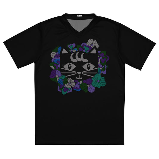 Sports Jersey - MAGICAT mystic (cat) - Black cats and flowers print 6XL