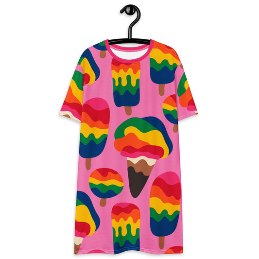 T-Shirt Dress - MANIC ICE pink