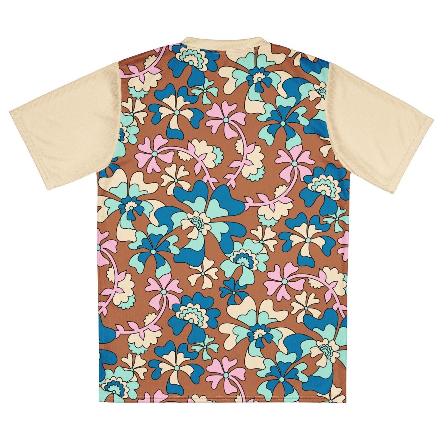 Sports Jersey - MISS PENNY blue brown - Timeless floral print