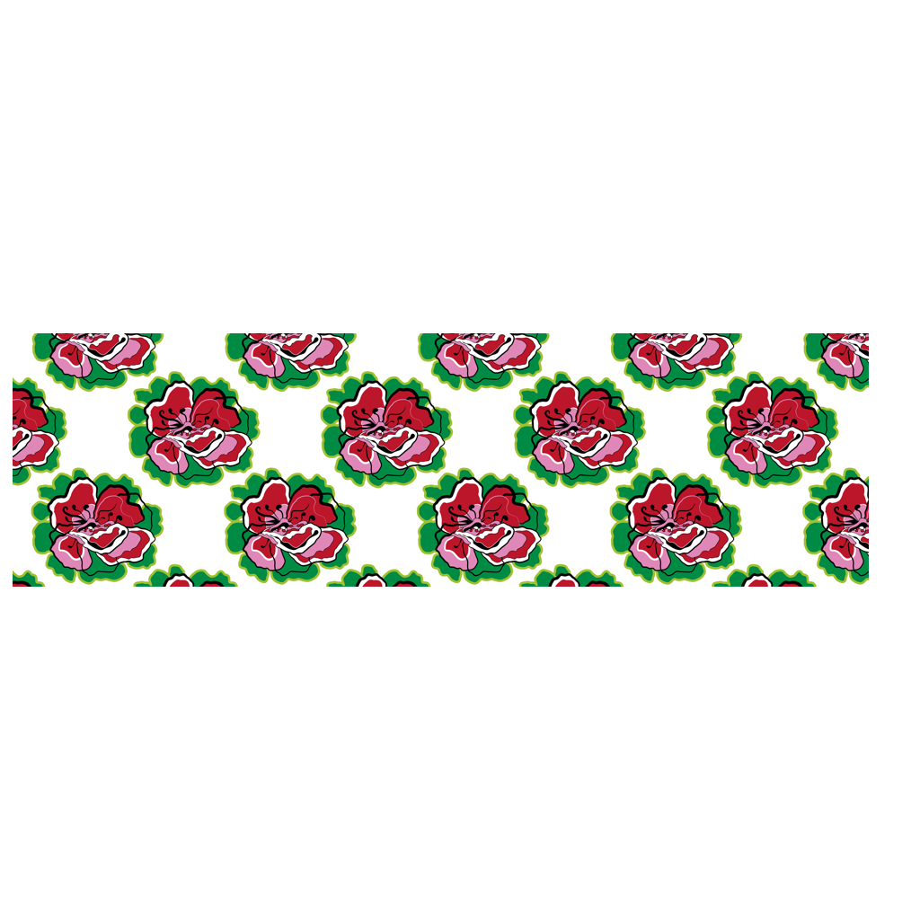 Scarf - POPPY PARADE red white - Bold poppy print