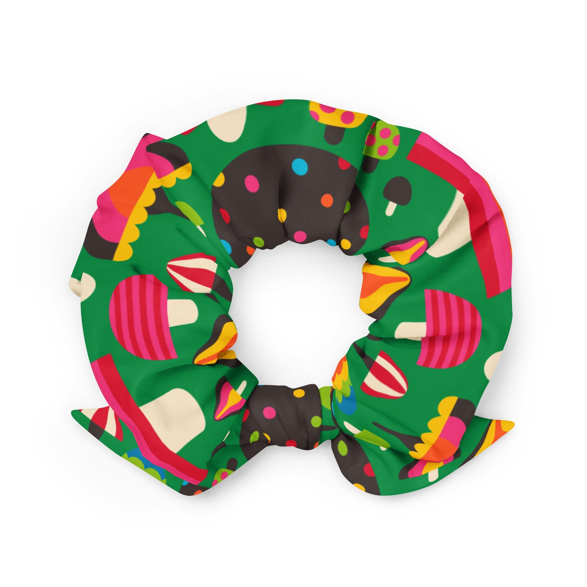 Scrunchie - MUSHROOM MANIA green
