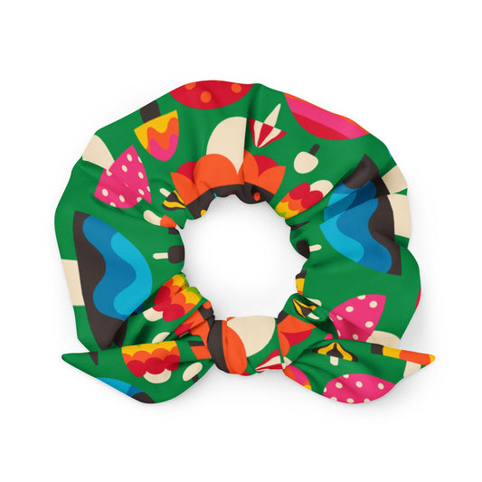 Scrunchie - MUSHROOM MANIA green