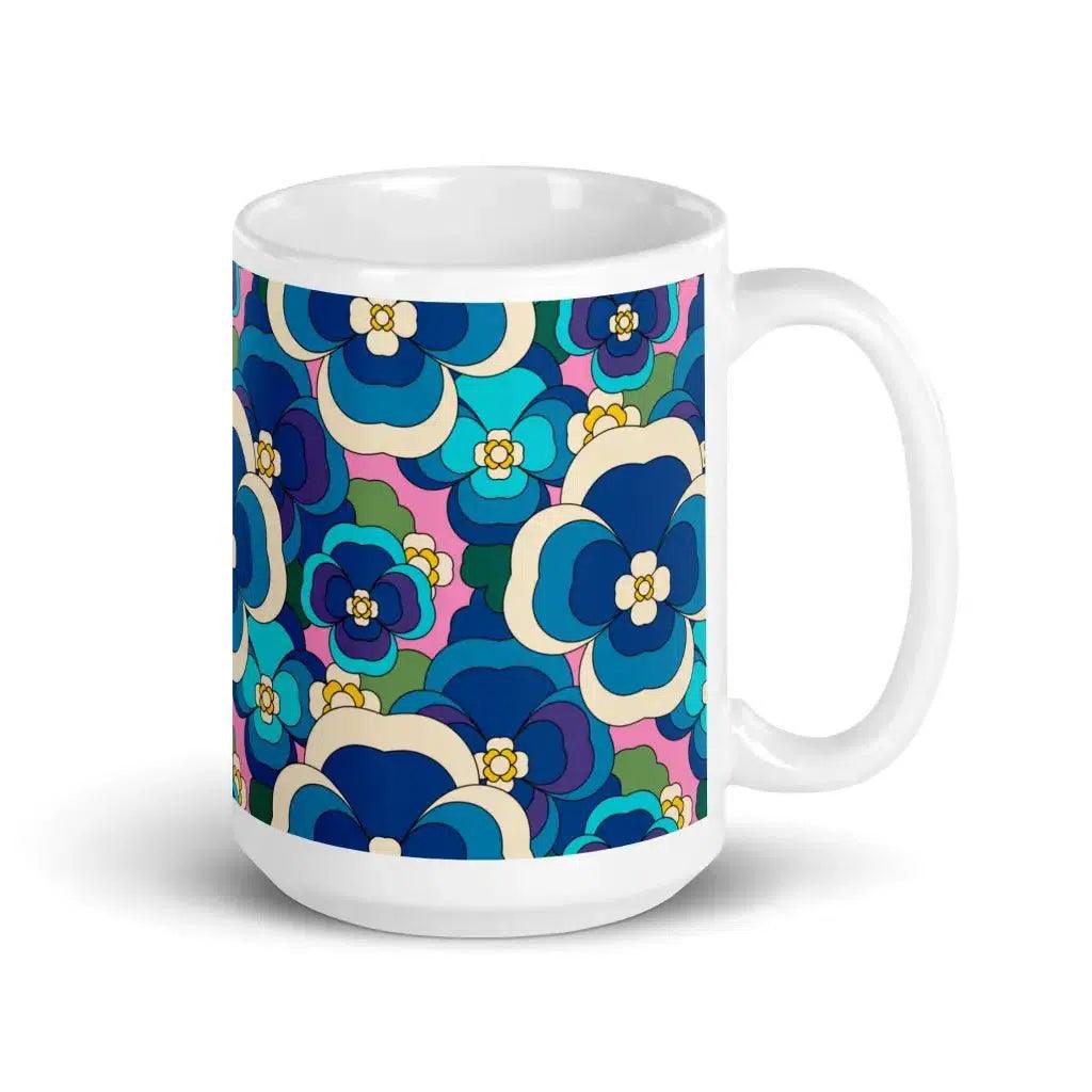 Mug - PANSY FANTASY blue pink