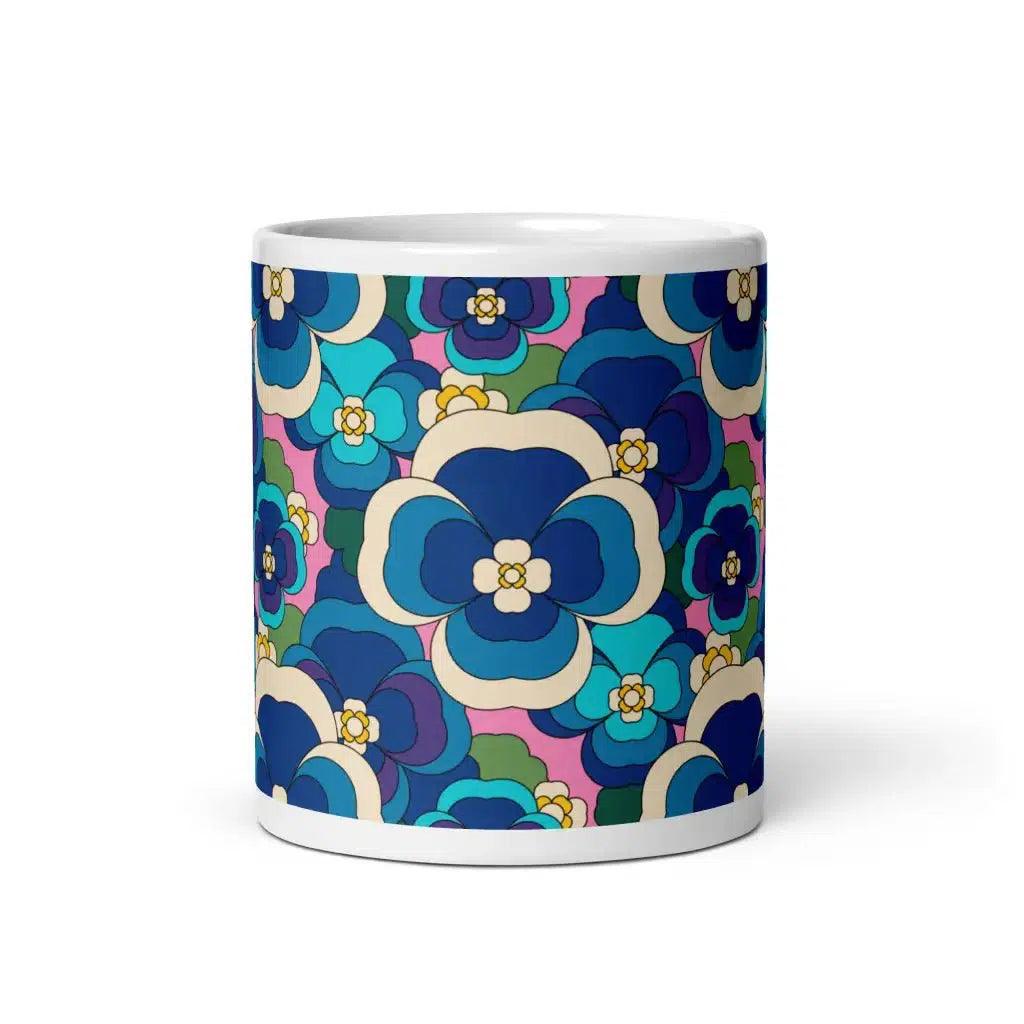 Mug - PANSY FANTASY blue pink