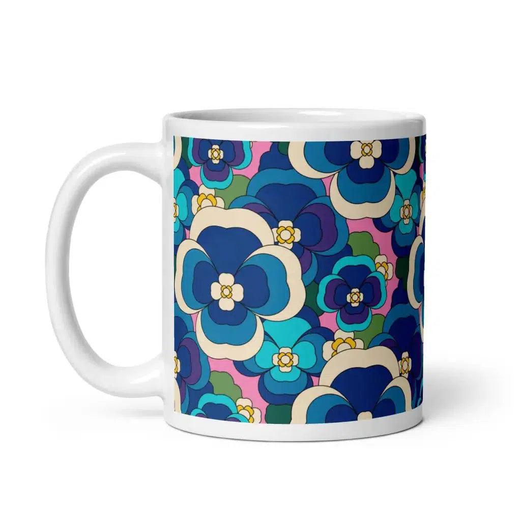 Mug - PANSY FANTASY blue pink