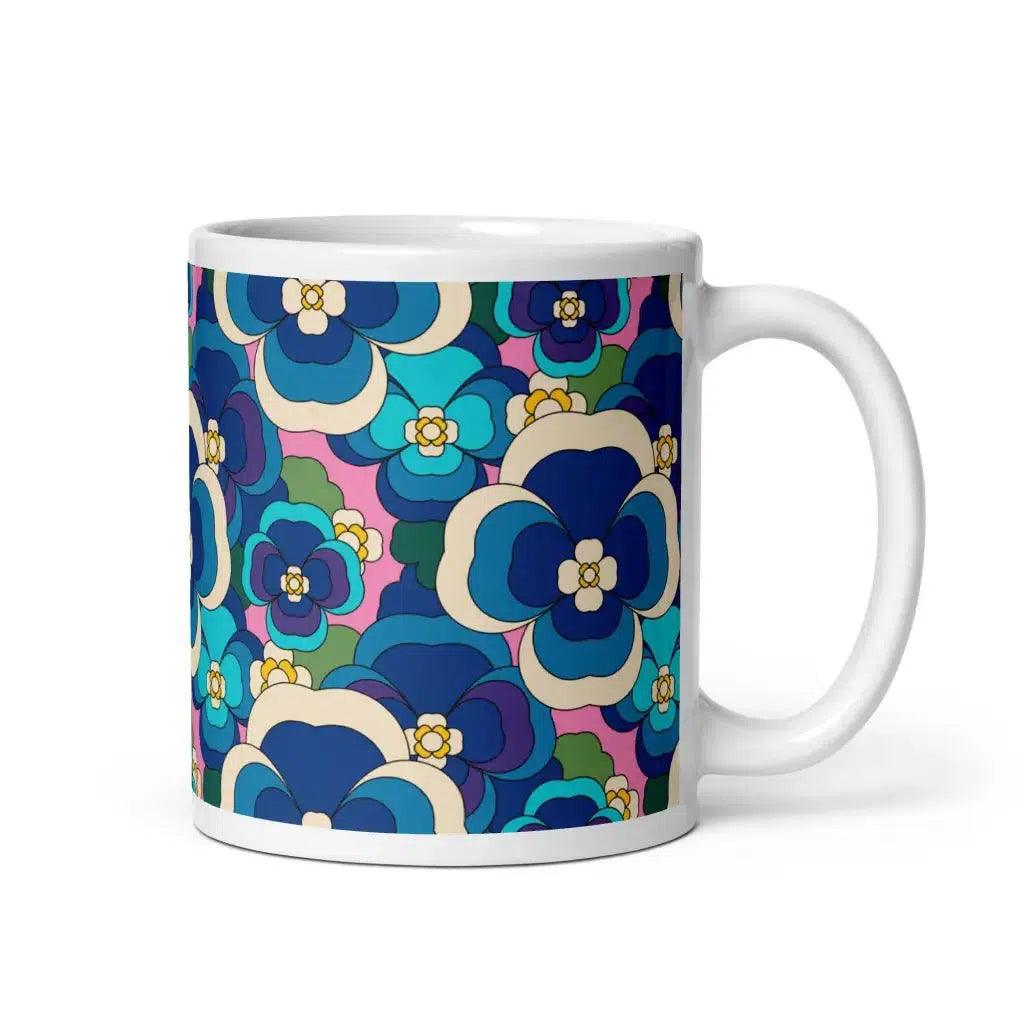 Mug - PANSY FANTASY blue pink