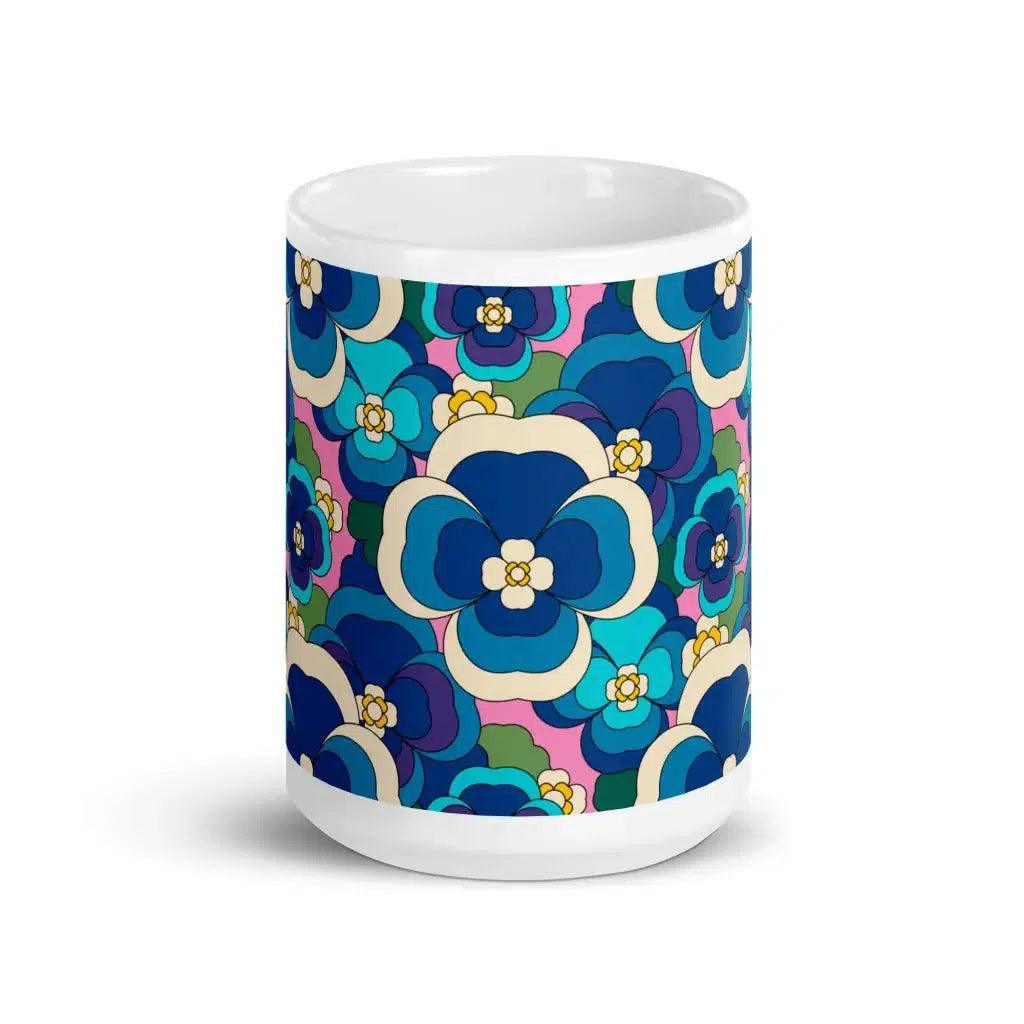 Mug - PANSY FANTASY blue pink