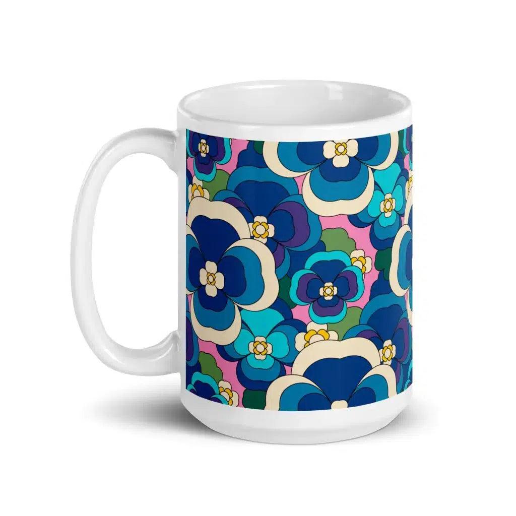 Mug - PANSY FANTASY blue pink