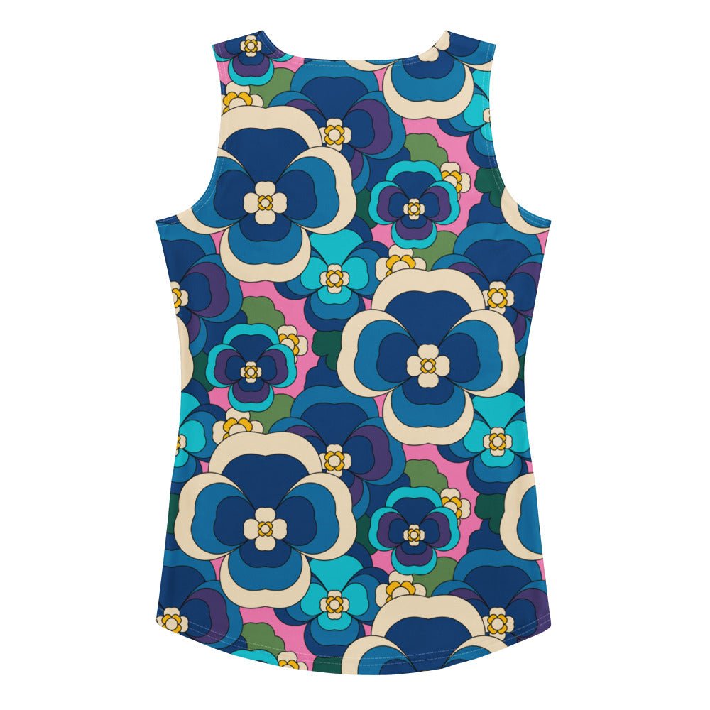 Tank Top - PANSY FANTASY blue pink