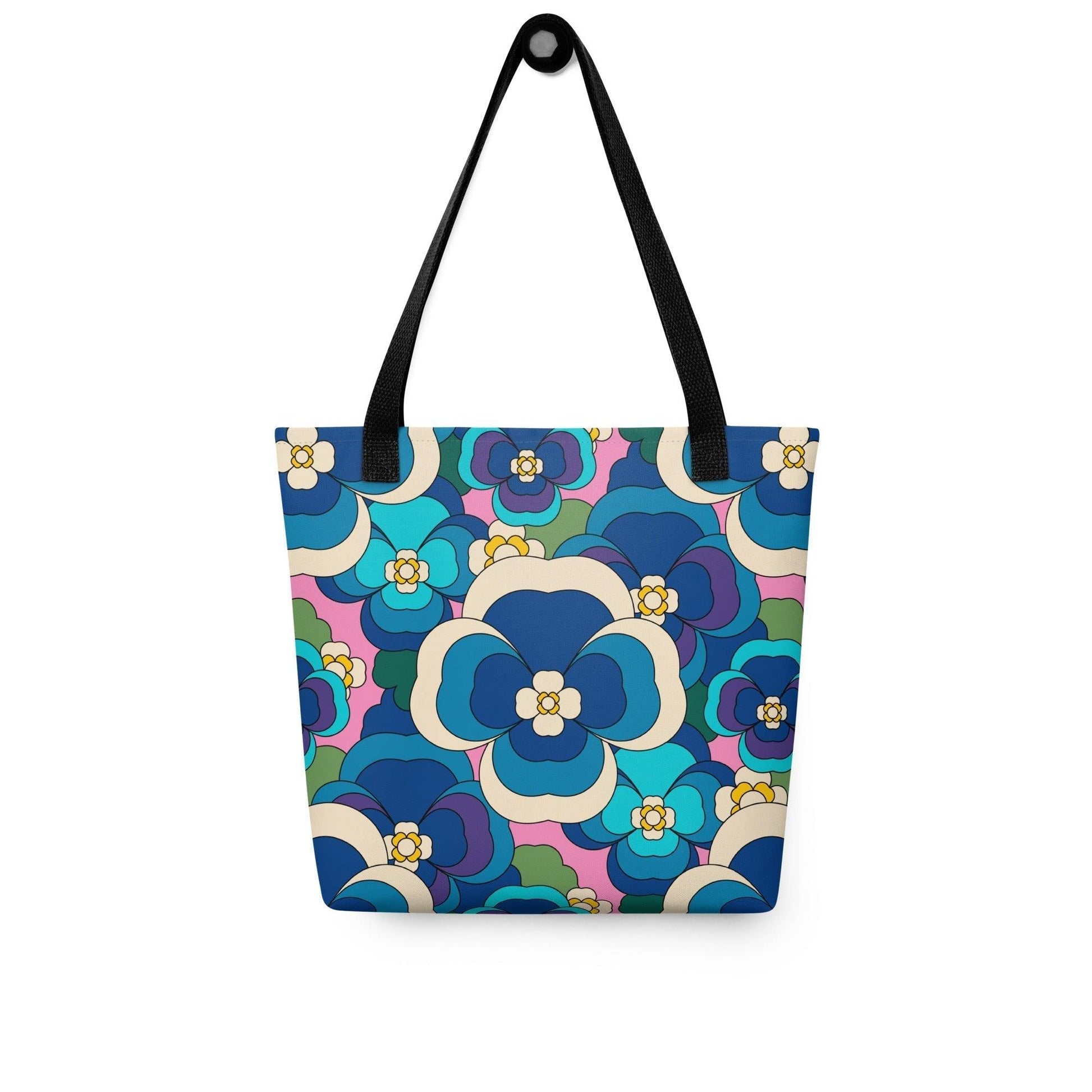 Tote Bag - PANSY FANTASY blue pink