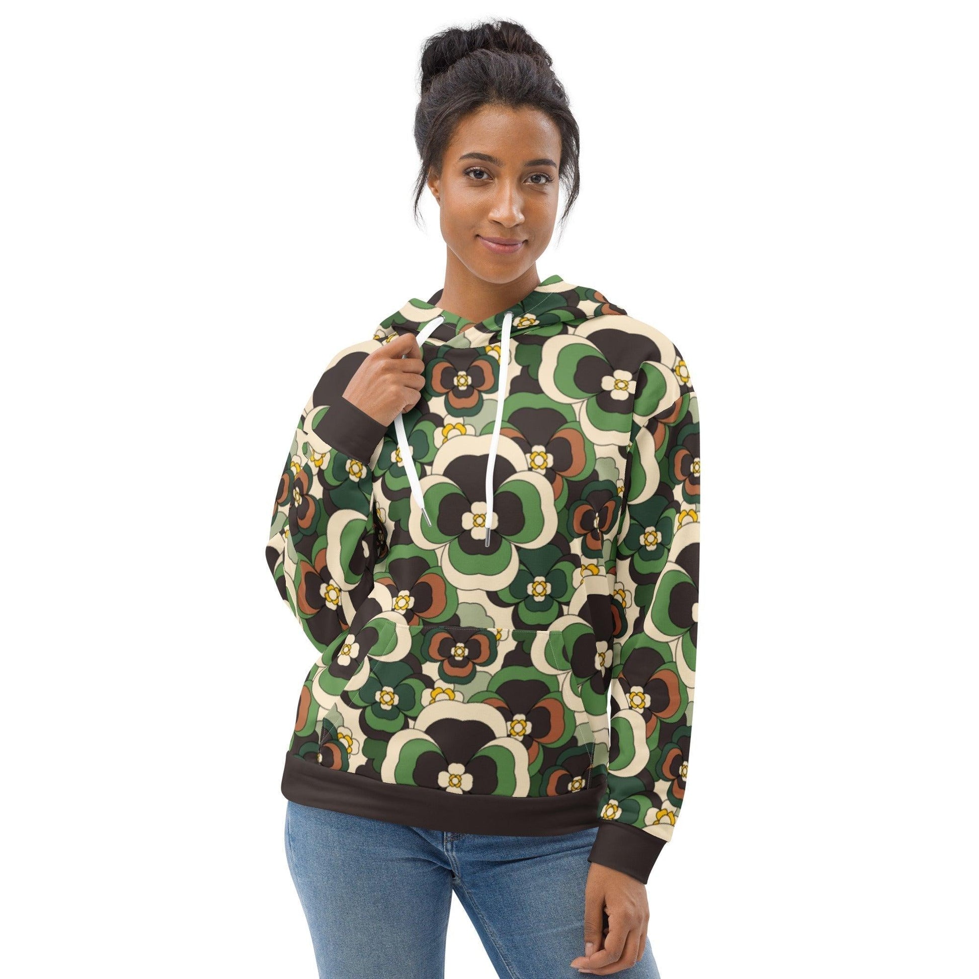 Hoodie - PANSY FANTASY green