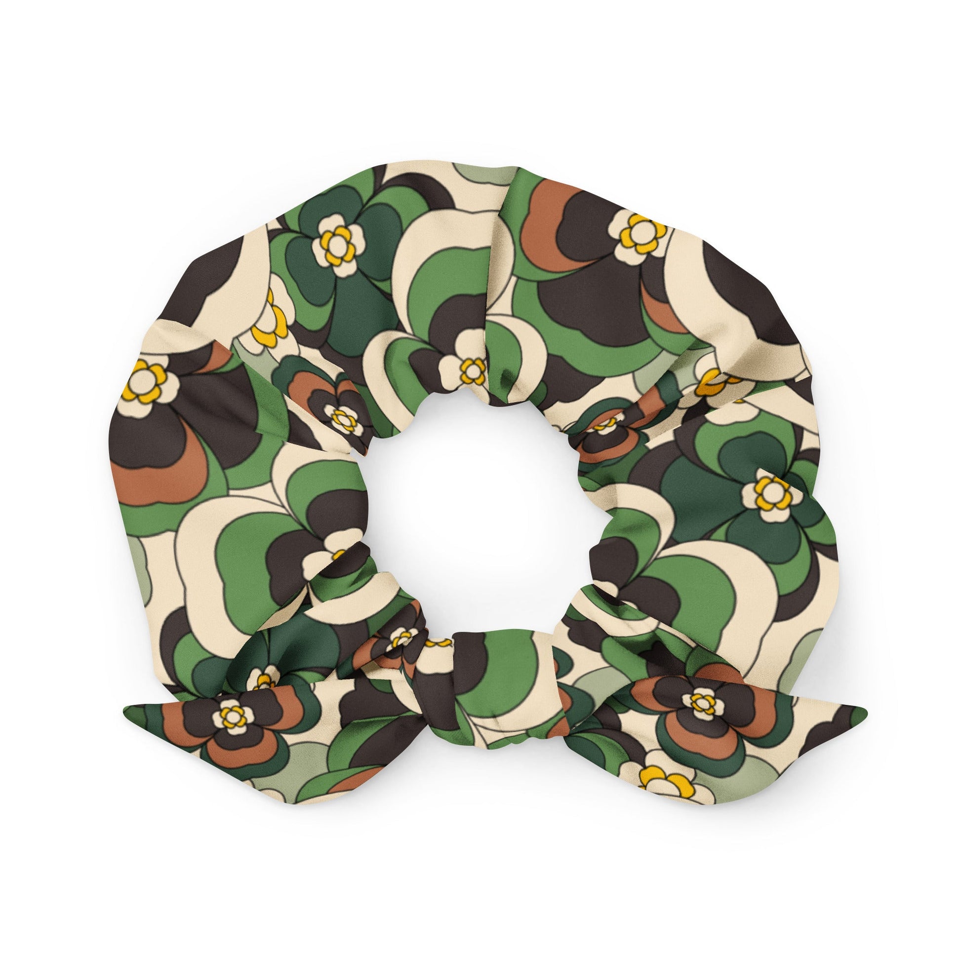 Scrunchie - PANSY FANTASY green