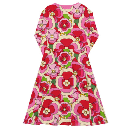 Midi Dress - PANSY FANTASY pink