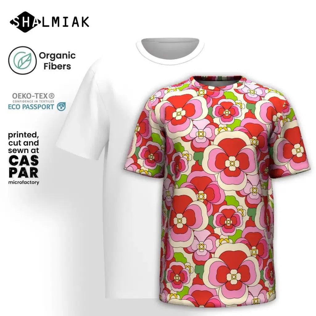 Organic Cotton T-Shirt - PANSY FANTASY pink
