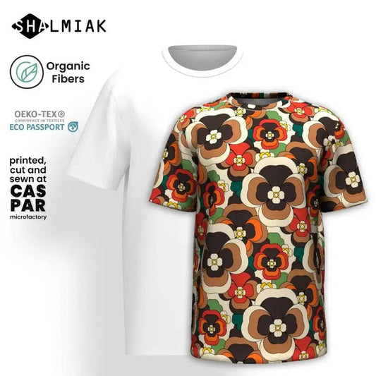 Organic Cotton T-Shirt - PANSY FANTASY retro