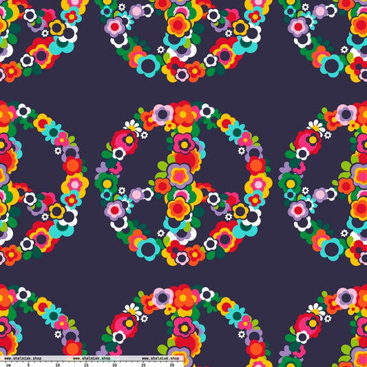 Fabric - PEACE BLOSSOMS