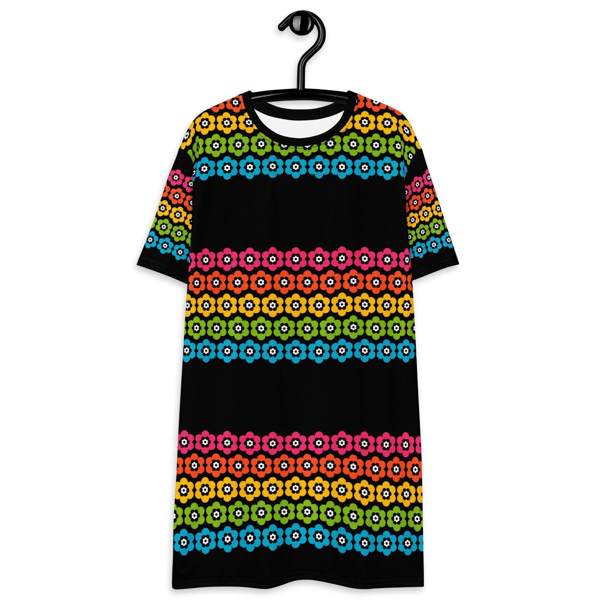 T-Shirt Dress - PEACOCK BLOOM happy