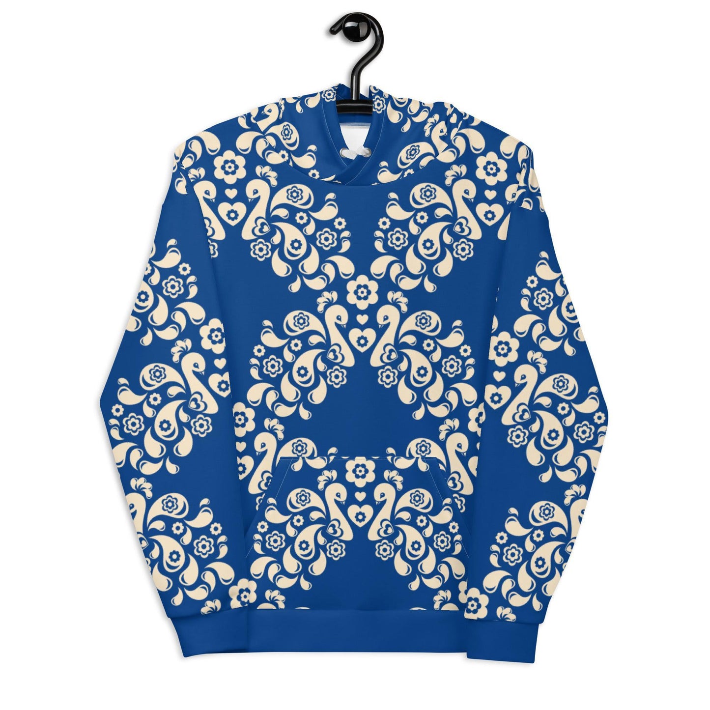 Hoodie - PEACOCK LOVE blue