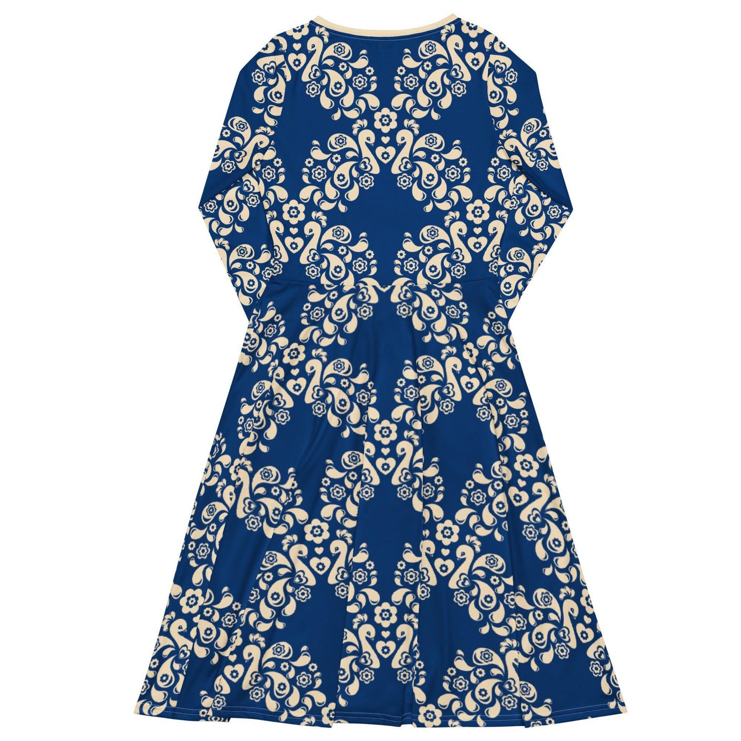 Midi Dress - PEACOCK LOVE blue