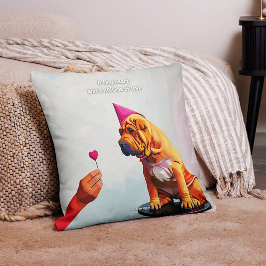 Pillow Case - A tiny heart and a lifetime of love 22″×22″