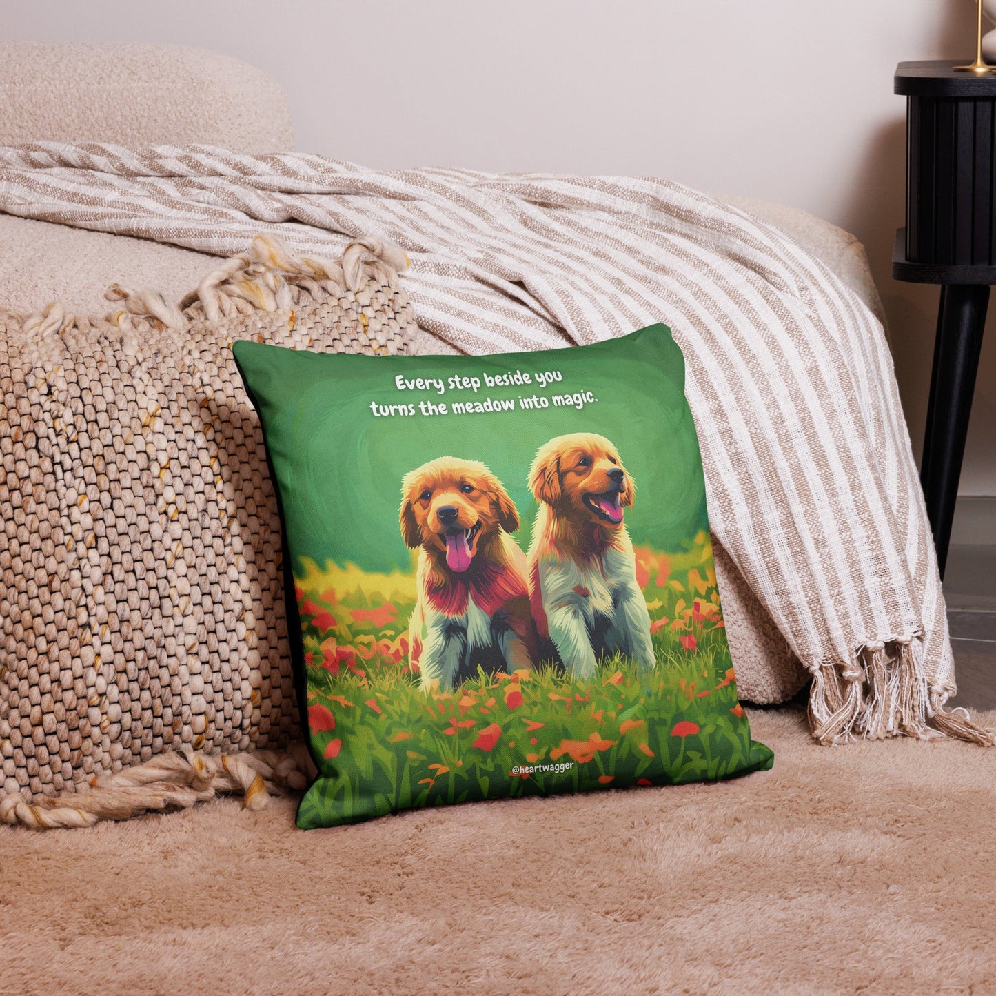Pillow Case - Every step beside you turns the meadow into magic 18″×18″