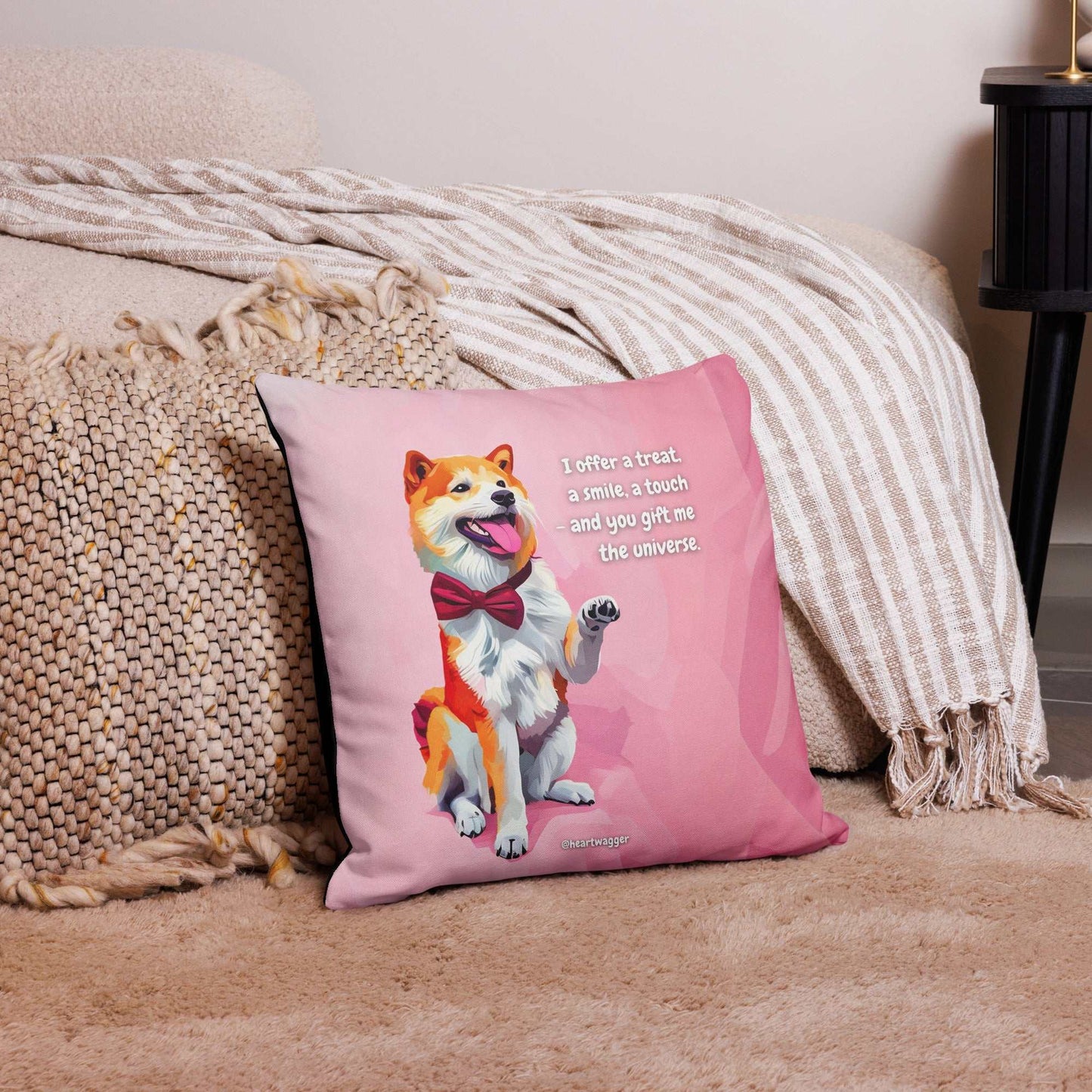 Pillow Case - I offer a treat, a smile, a touch - and you gift me the universe 18″×18″