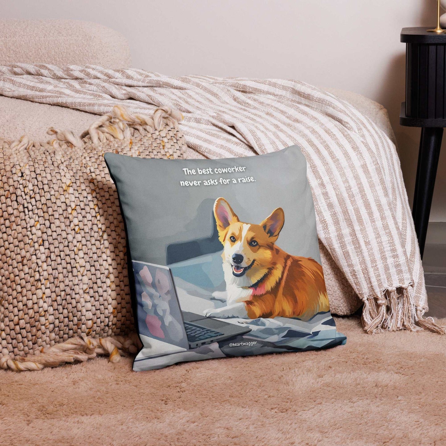 Pillow Case - The best coworker never asks for a raise 18″×18″