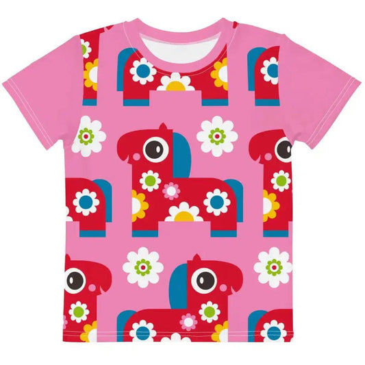 Kids' T-Shirt - PONY BLOOM pink