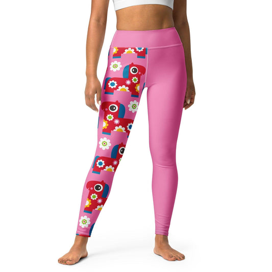 Yoga Leggings - PONY BLOOM pink