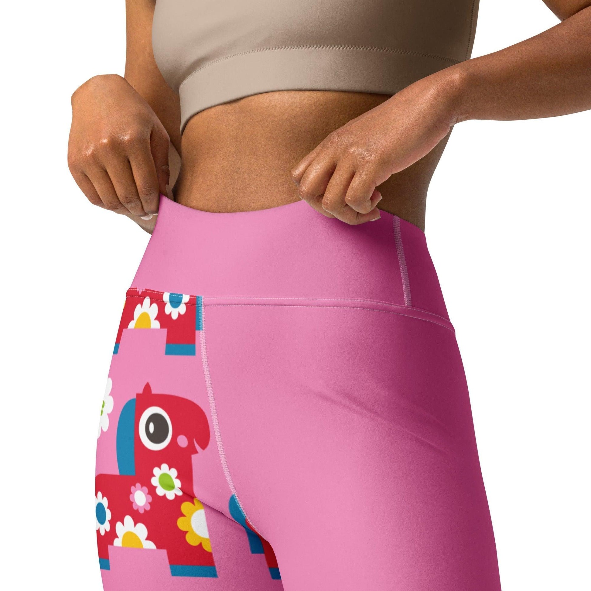 Yoga Leggings - PONY BLOOM pink