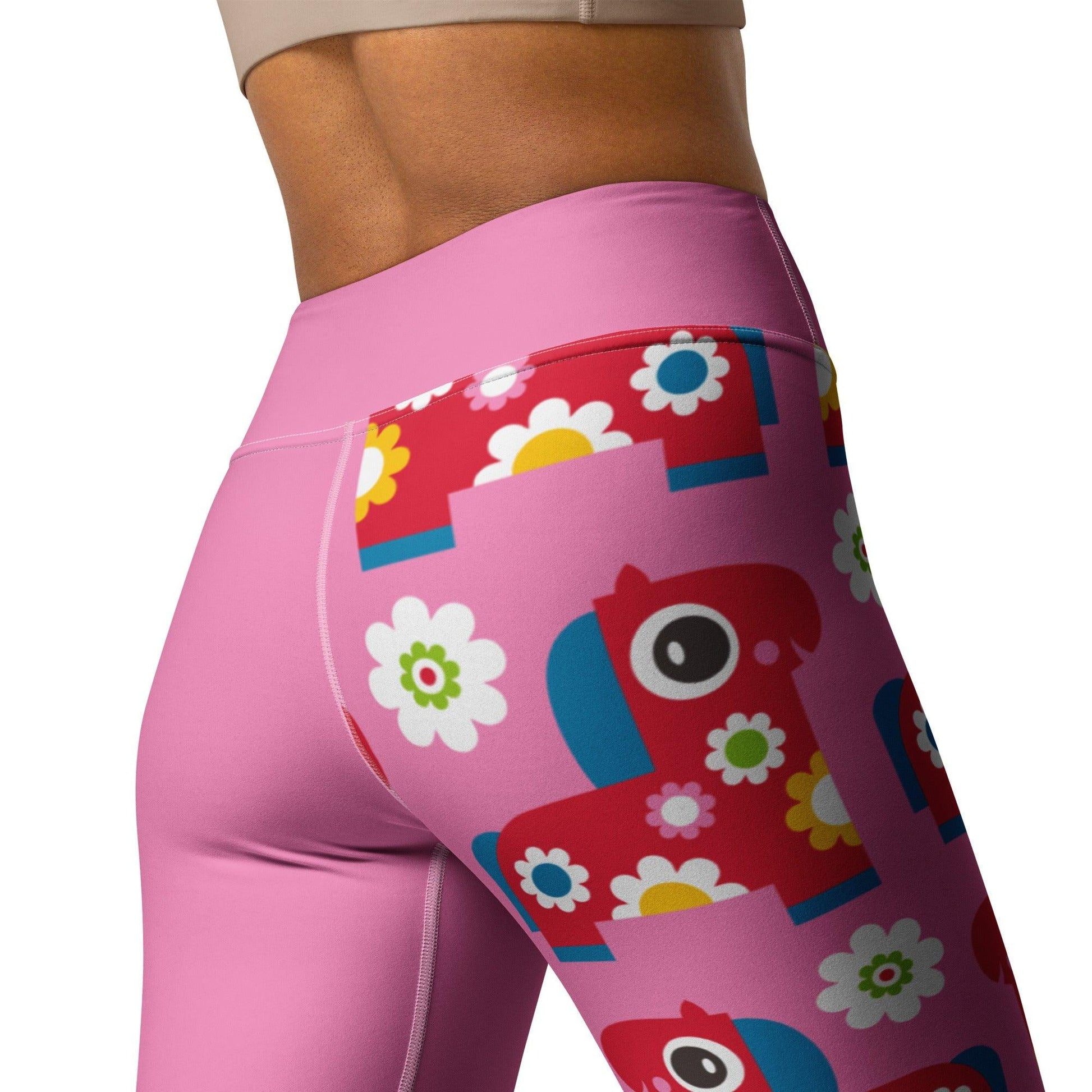 Yoga Leggings - PONY BLOOM pink