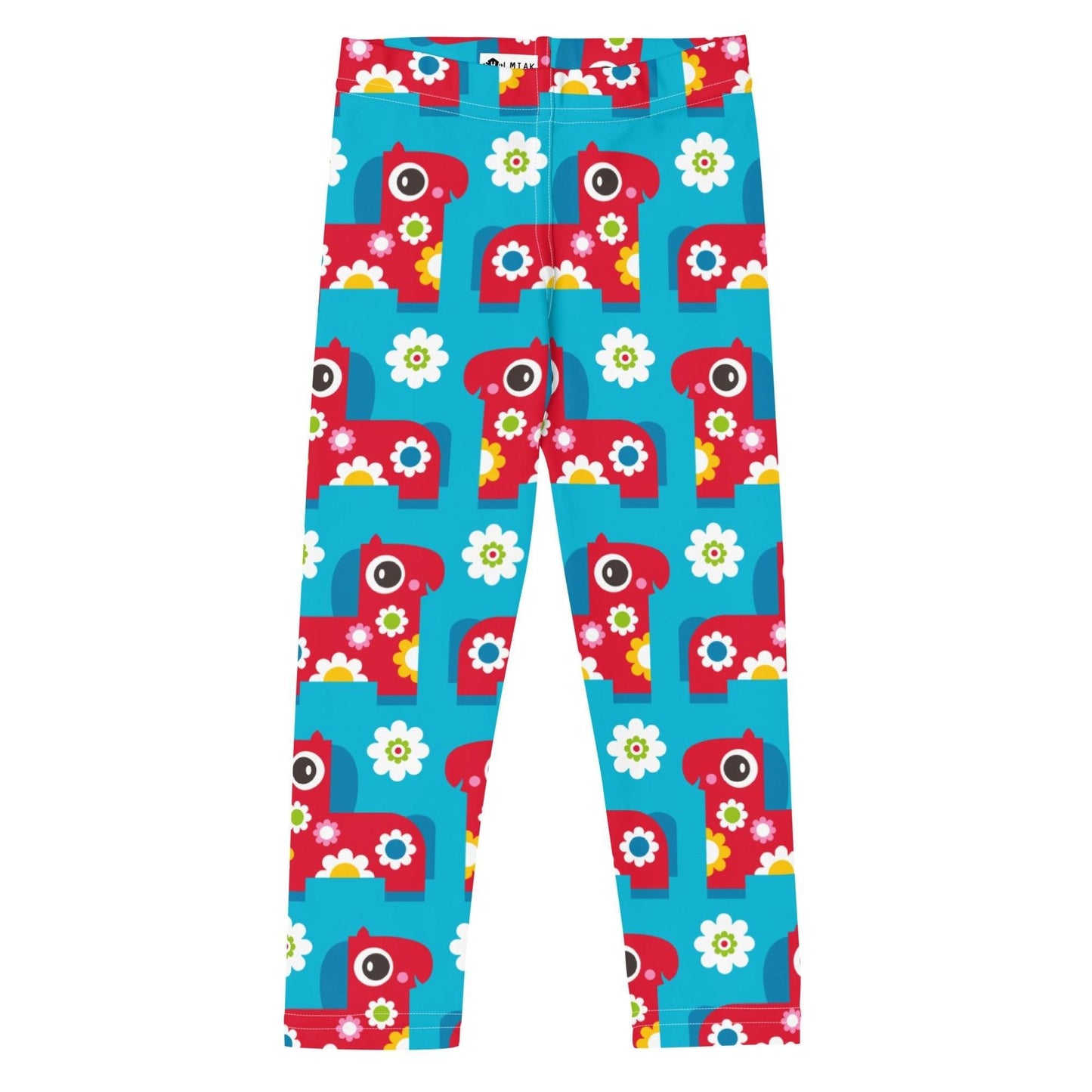 Kids' Leggings -2- PONY BLOOM turquoise