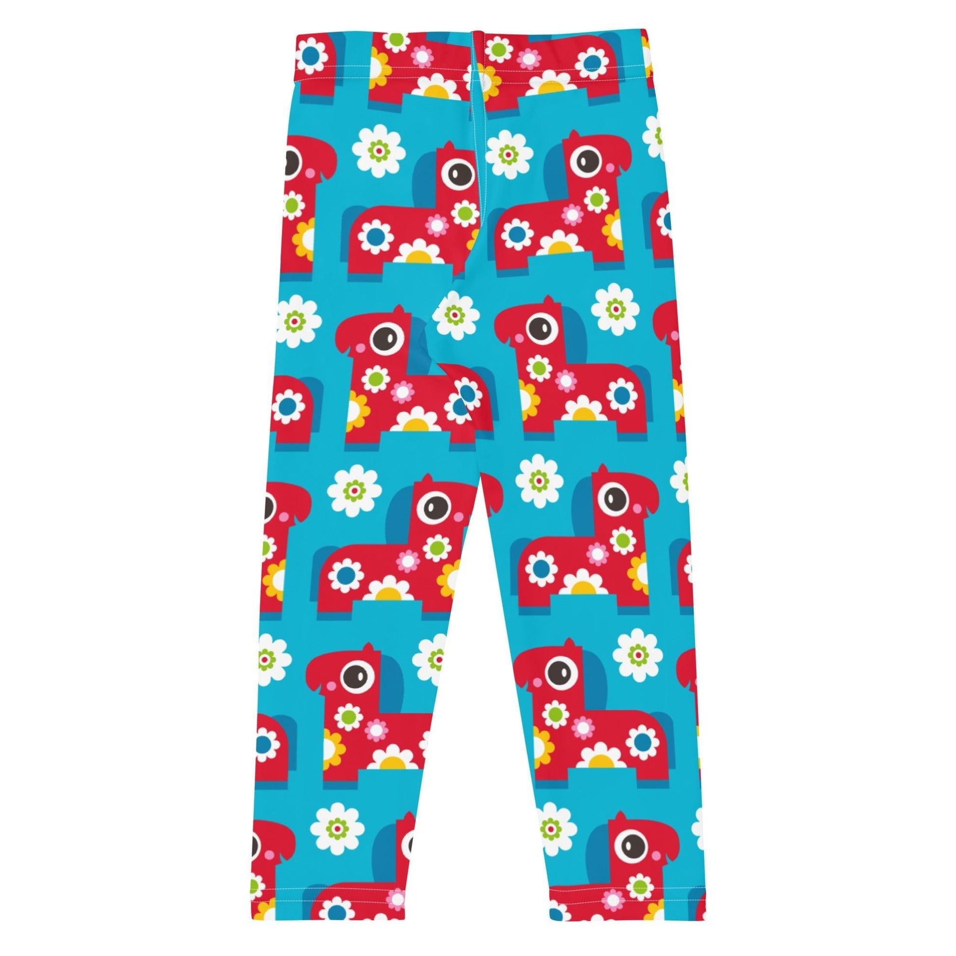 Kids' Leggings -2- PONY BLOOM turquoise