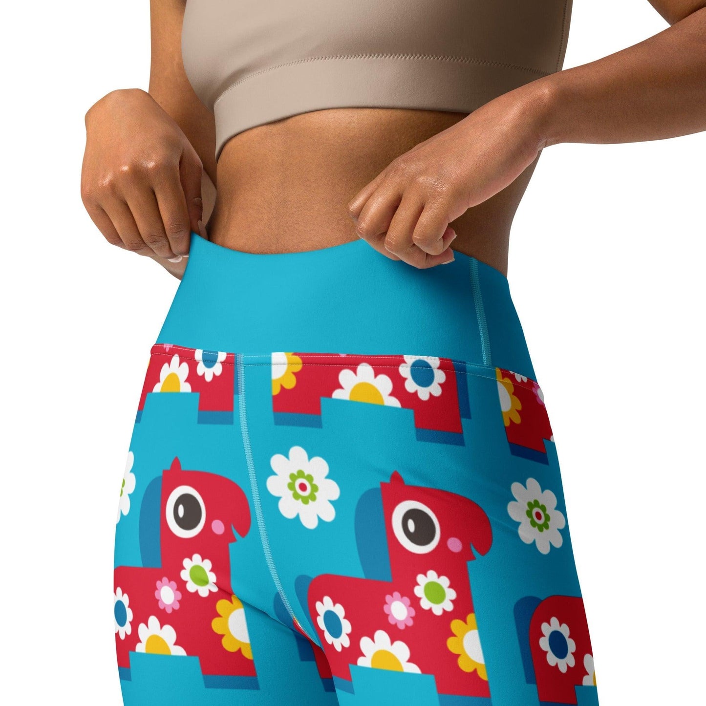 Yoga Leggings -2- PONY BLOOM turquoise