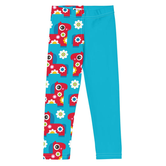 Kids' Leggings - PONY BLOOM turquoise